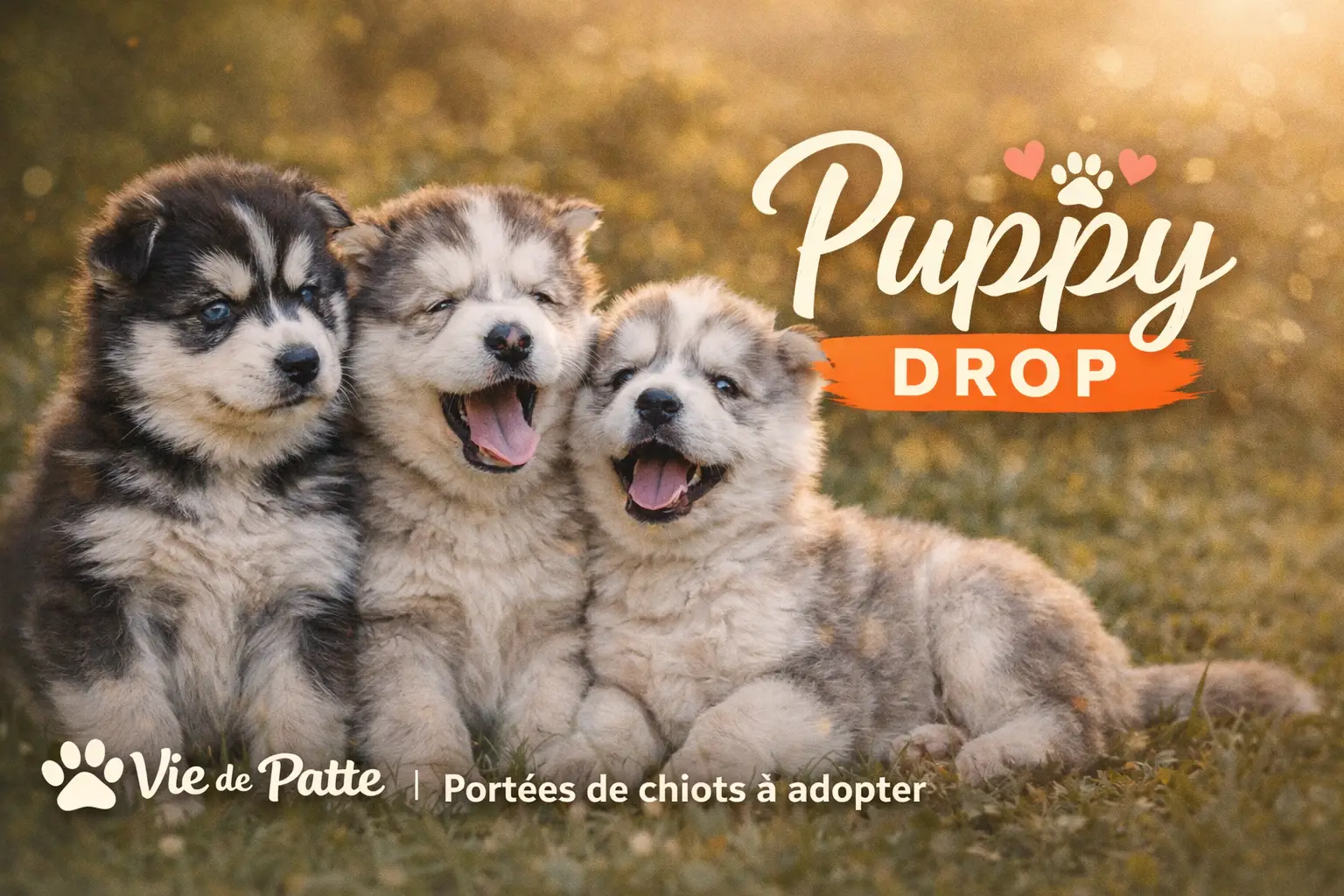 Animaux disponibles pour adoption - Puppy Drop Vie de Patte